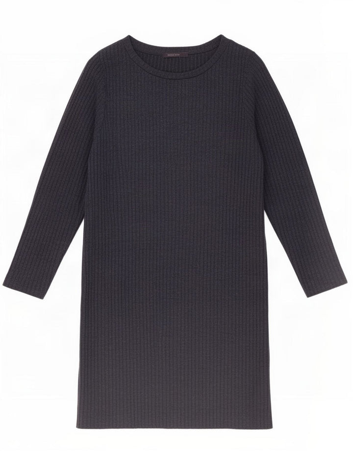 Vestido básico feminino de manga comprida Marks & Spencer Reino Unido 16 grande azul marinho