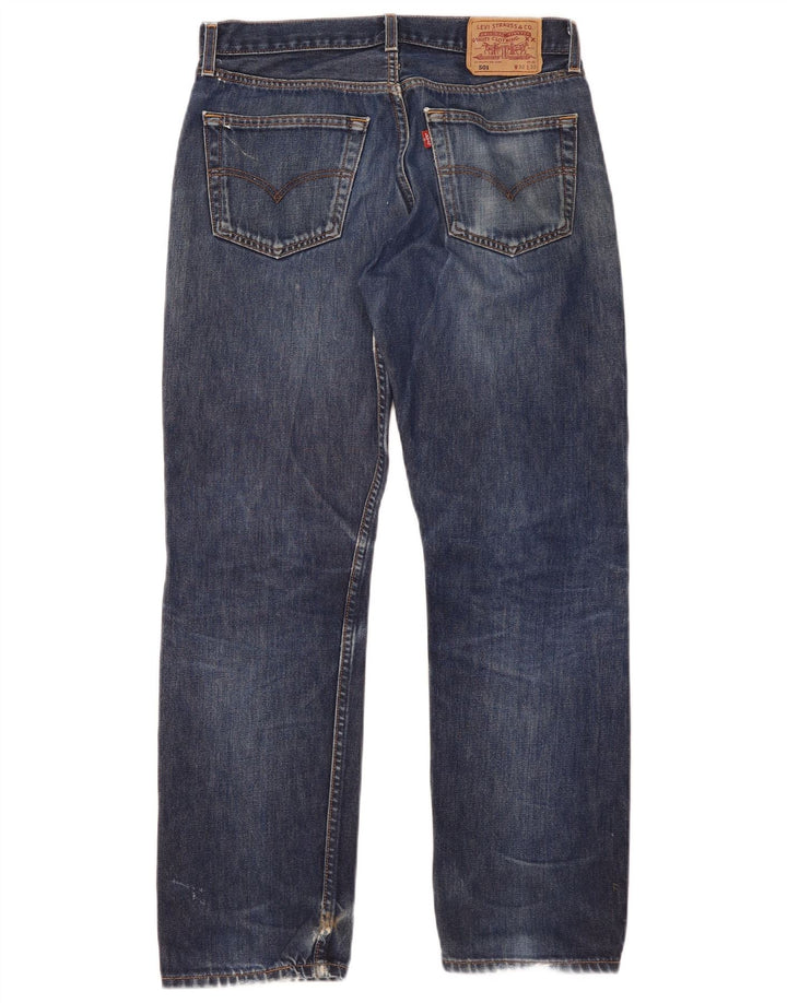 Levi's Masculino 501 Straight Jeans W32 L30 Azul Algodão