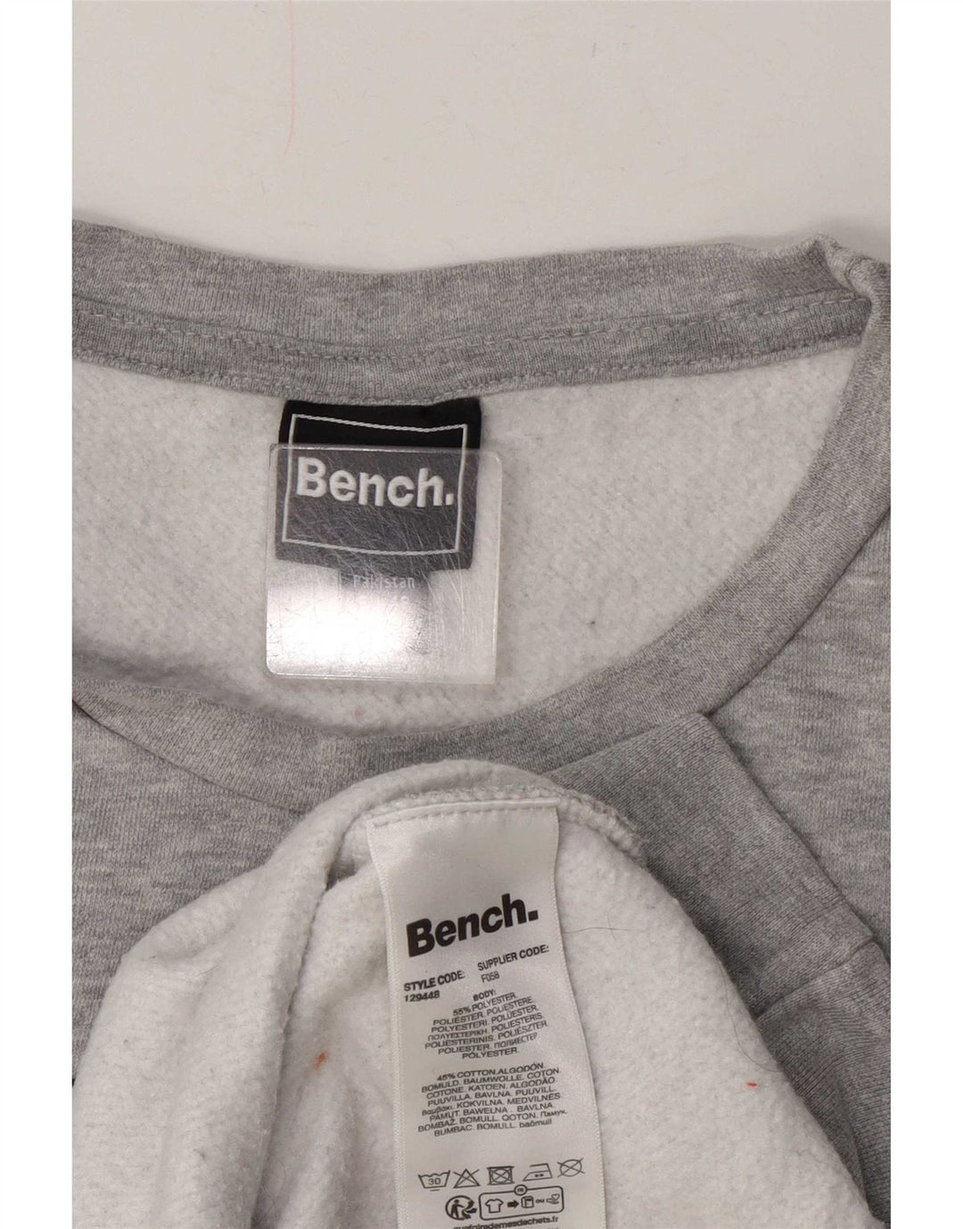 Suéter gráfico feminino Bench UK 20 2XL poliéster cinza