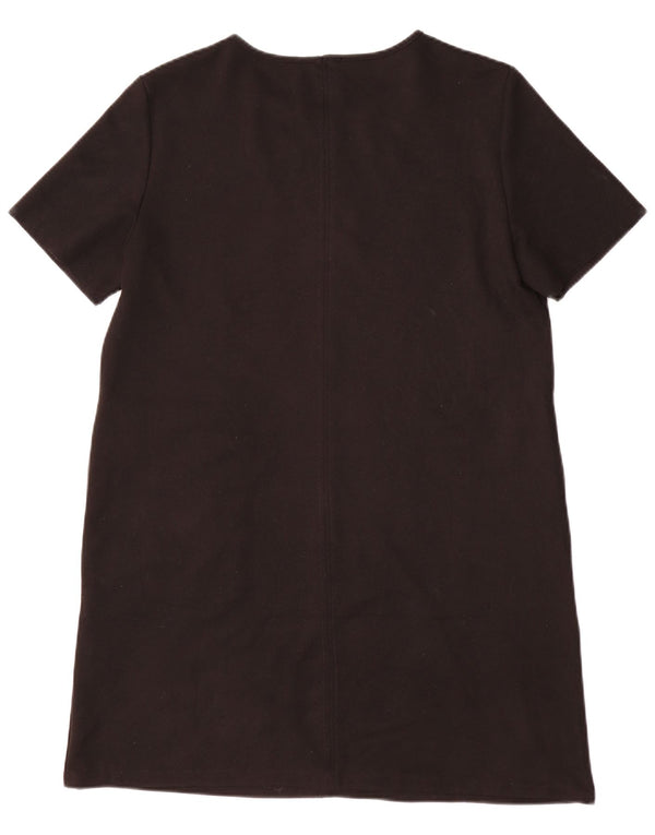 Vestido feminino Zara UK 16 grande poliéster preto