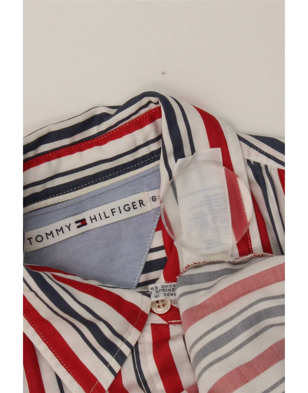 Camisa feminina Tommy Hilfiger US 6 média listrada multicolorida de algodão