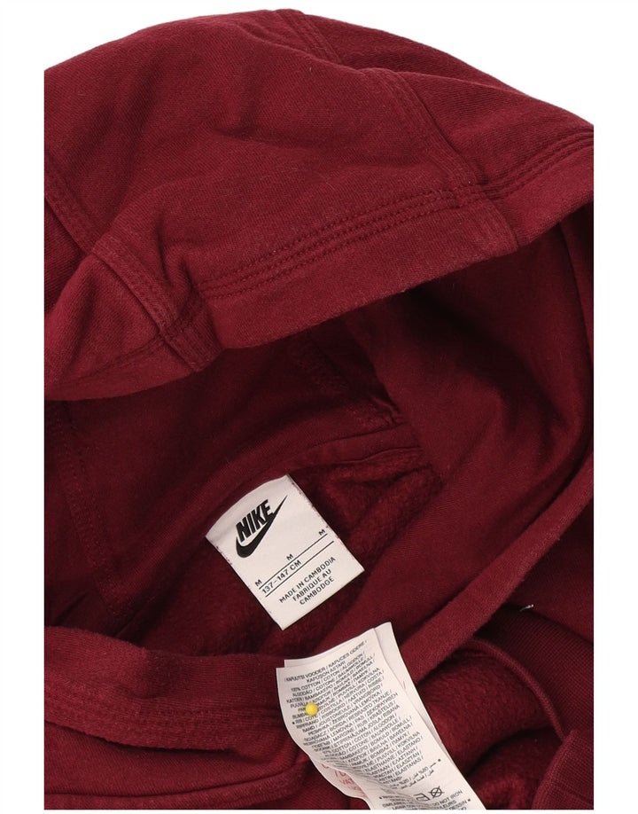 Jumper com capuz Nike Boys 10-11 anos médio marrom algodão