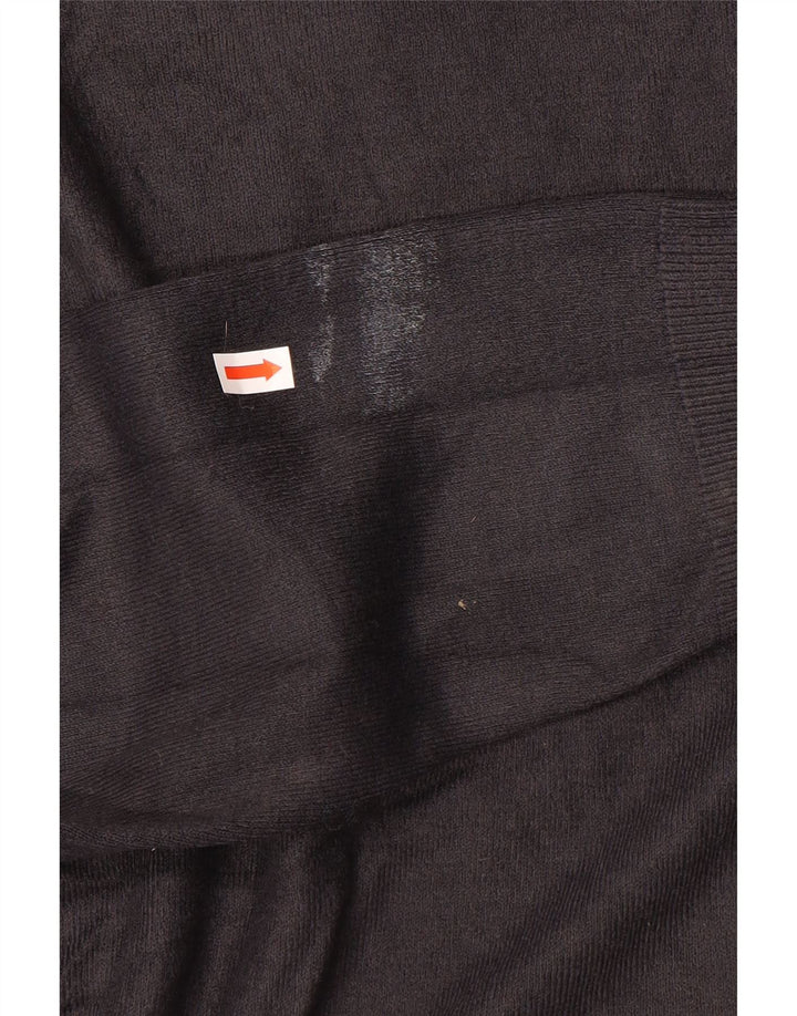 Suéter masculino MARKS & SPENCER Blue Harbor com decote em V médio preto