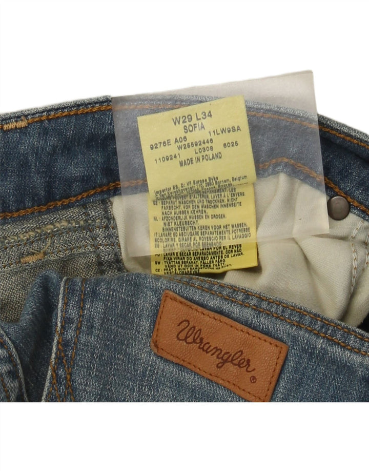 Wrangler Feminino Sofia Bootcut Jeans W29 L30 Azul Algodão