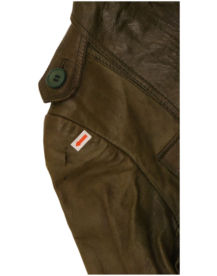 Jaqueta de couro feminina STADICK IT 38 XS couro verde
