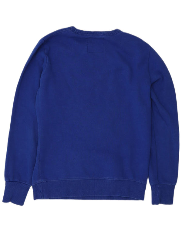 Superdry moletom gráfico masculino jumper médio azul algodão