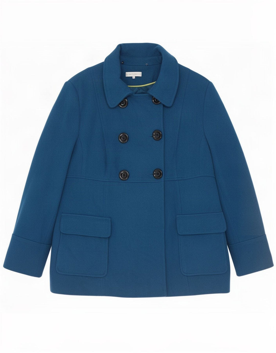 John Rocha Casaco Pea Feminino UK 22 3XL Lã Azul