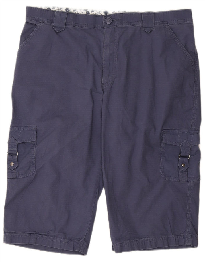Bermuda masculina cargo LEE US 14 XL W36 algodão listrado azul