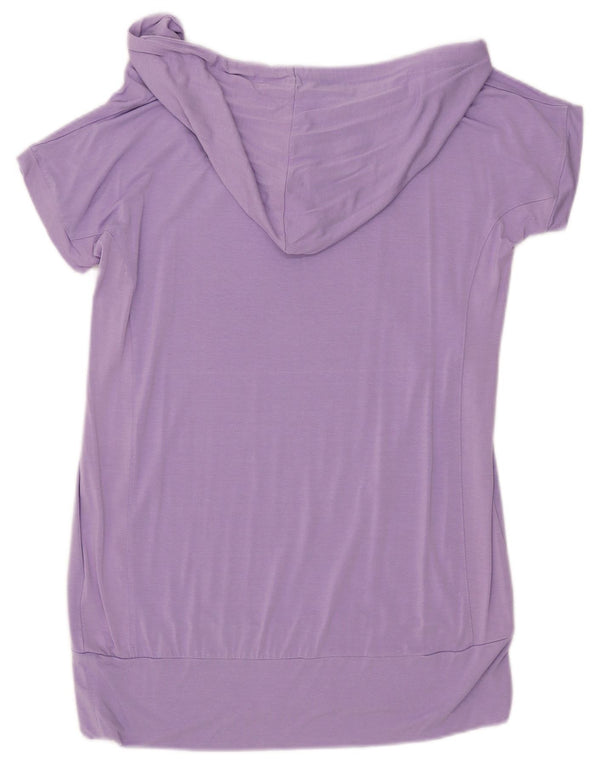Ellesse Camiseta feminina com capuz Top UK 16 Viscose roxa grande