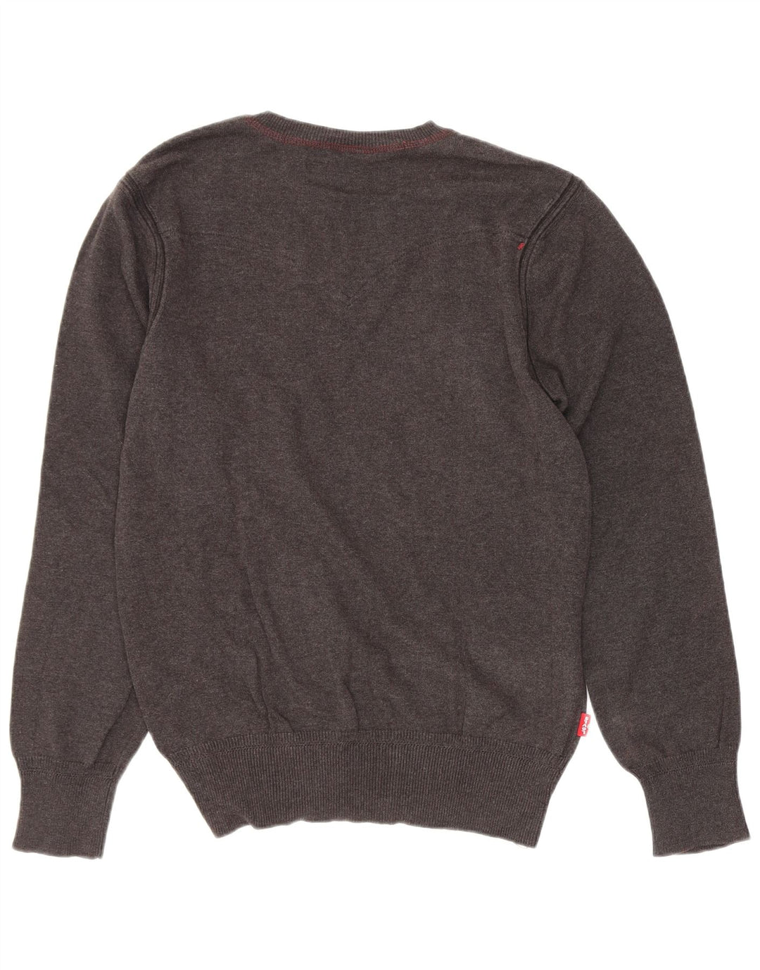 Suéter masculino Levi's com decote em V pequeno algodão cinza