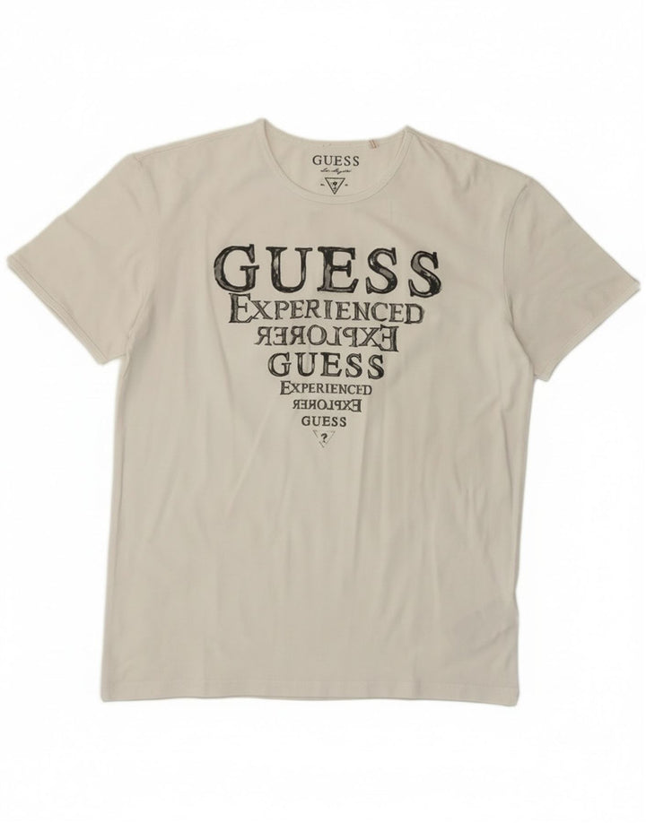 Camiseta feminina Guess com estampa gráfica EU 38 médio algodão branco clássico