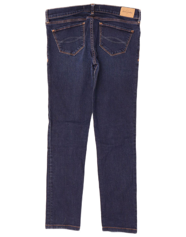 Abercrombie & Fitch Girls Jeans Slim 15-16 Anos W28 L26 Azul Marinho Algodão