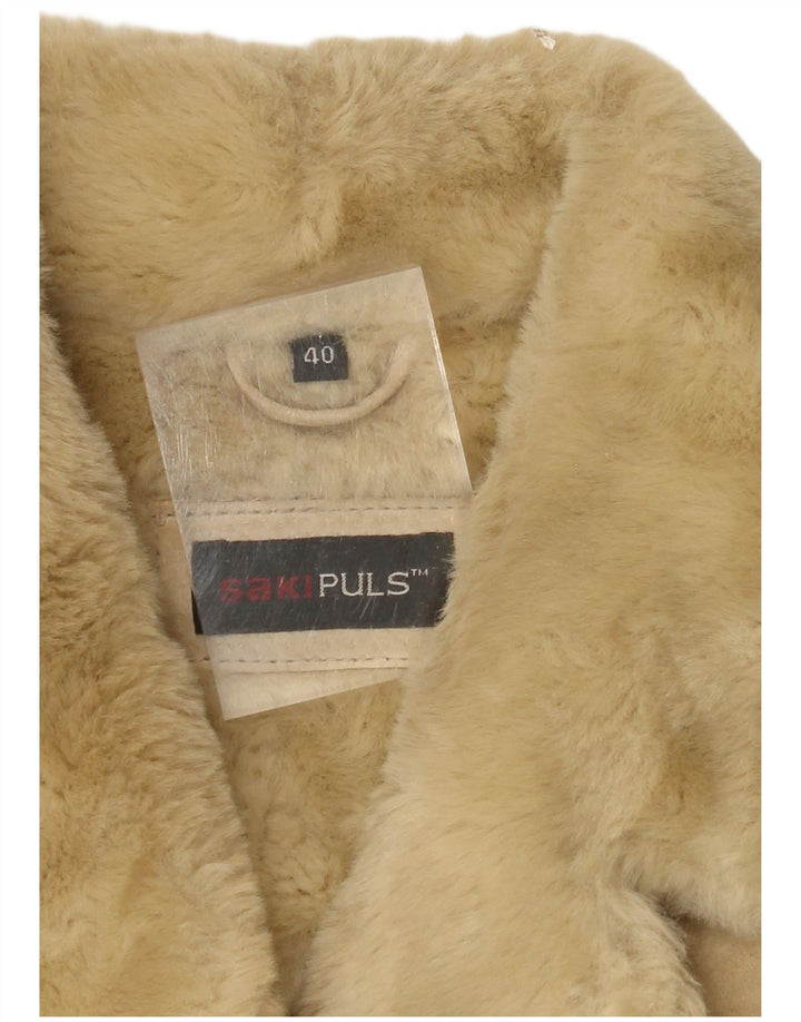 Jaqueta feminina SAKI Shearling EU 40 médio bege