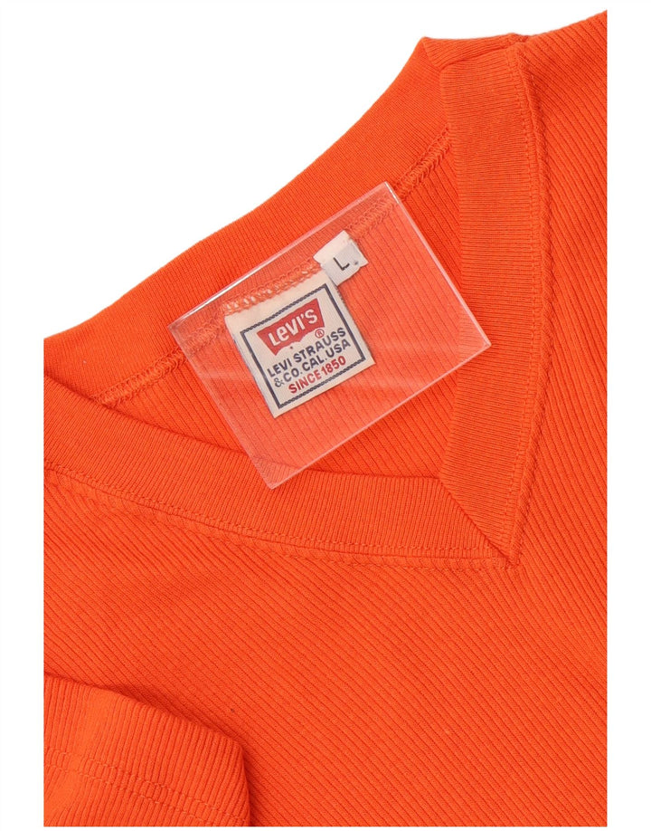 Camiseta masculina Levi's grande algodão laranja