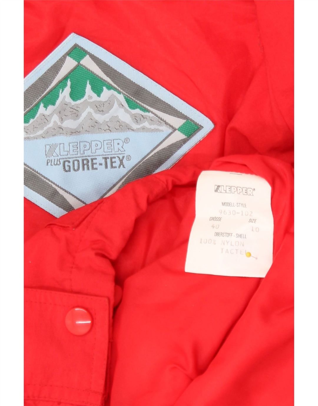 Jaqueta corta-vento feminina Klepper Gore-Tex com capuz EU 40 vermelho médio