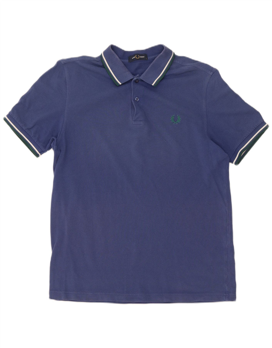 Camisa polo masculina Fred Perry grande algodão listrado azul