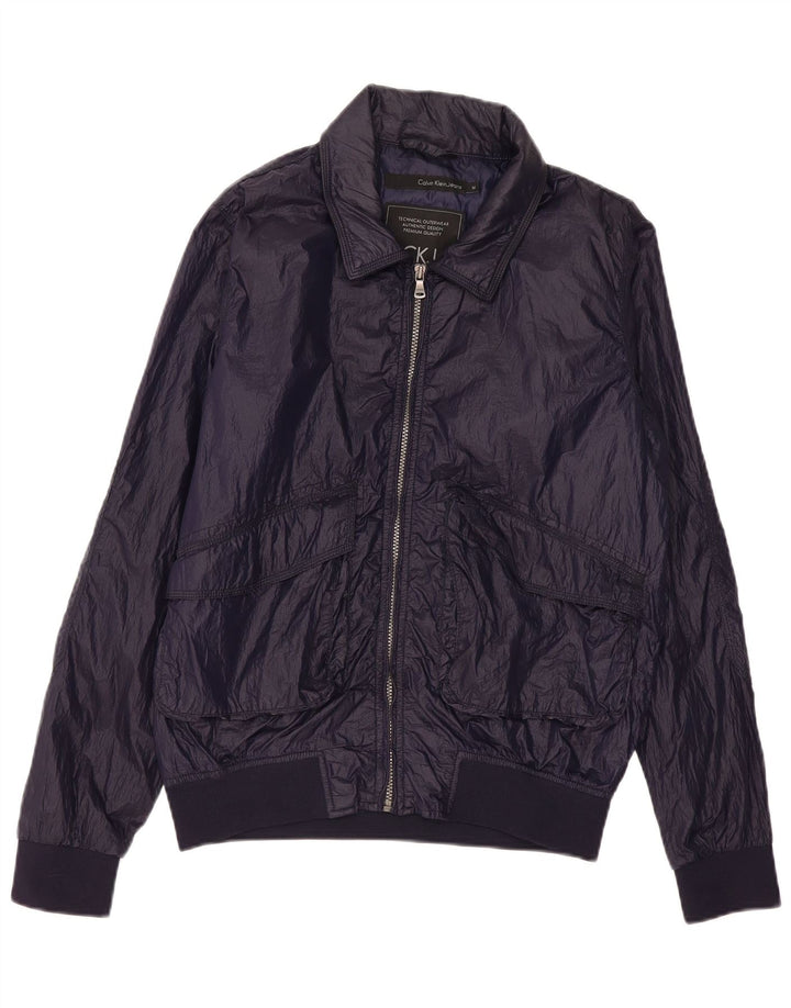 Jaqueta bomber masculina CALVIN KLEIN JEANS Reino Unido 38 médio azul marinho nylon