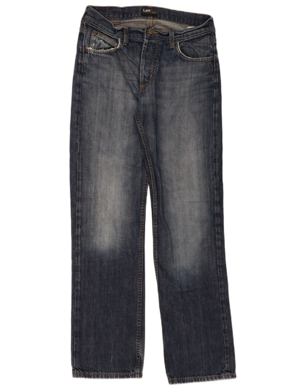 Lee Womens Seattle Straight Jeans W33 L34 Azul Marinho Algodão