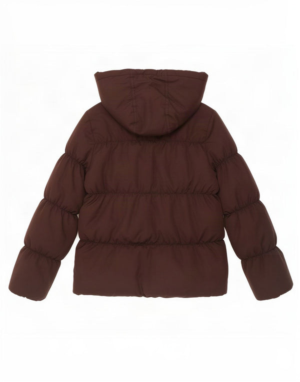Jaqueta feminina acolchoada com capuz Gap UK 10 pequena preta