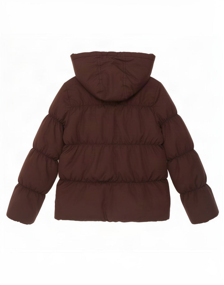 Jaqueta feminina acolchoada com capuz Gap UK 10 pequena preta