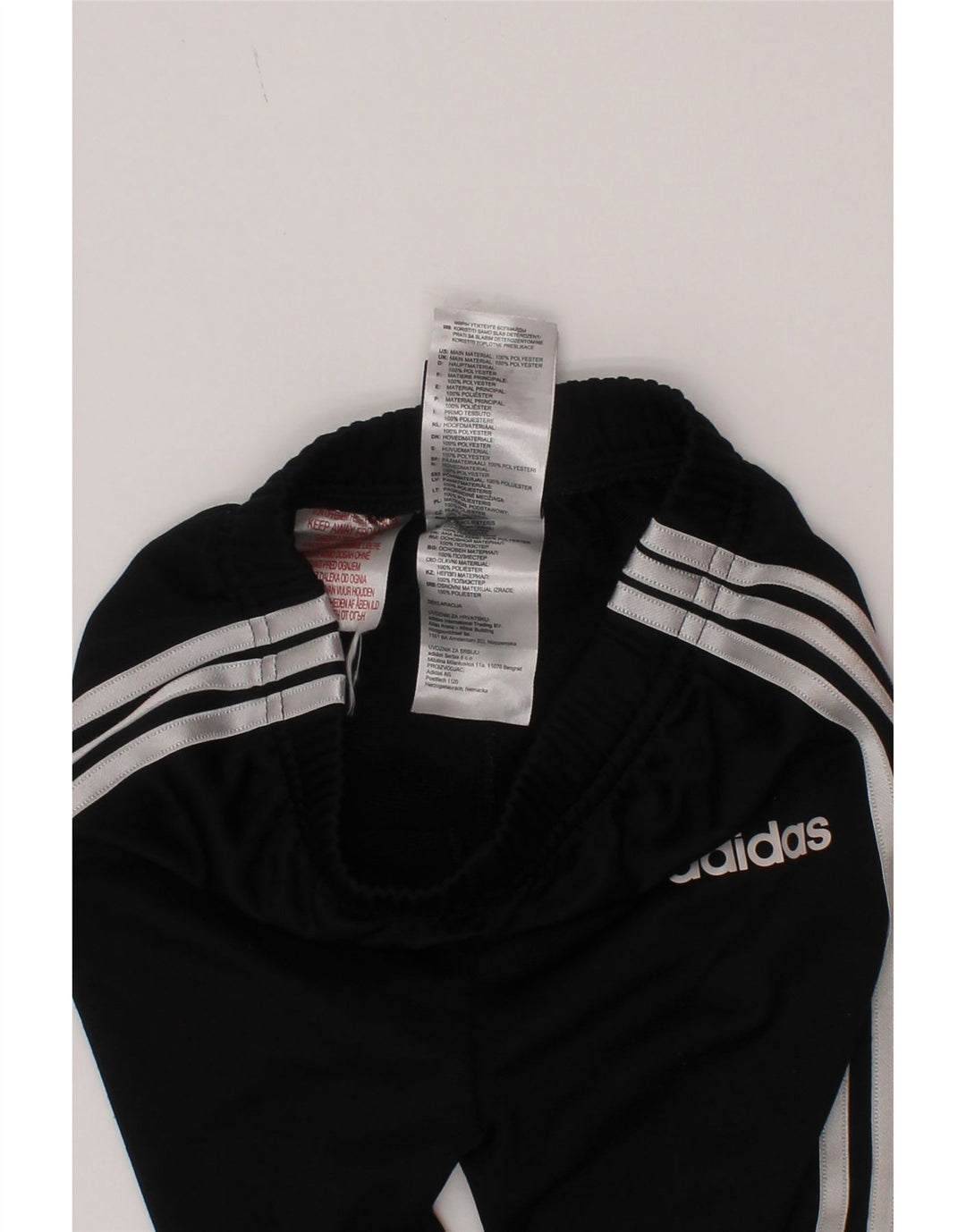 Adidas meninos calças de treino joggers 2-3 anos preto poliéster