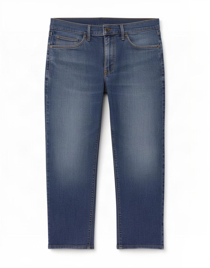 Jeans retos masculinos Marks & Spencer W32 L25 algodão azul
