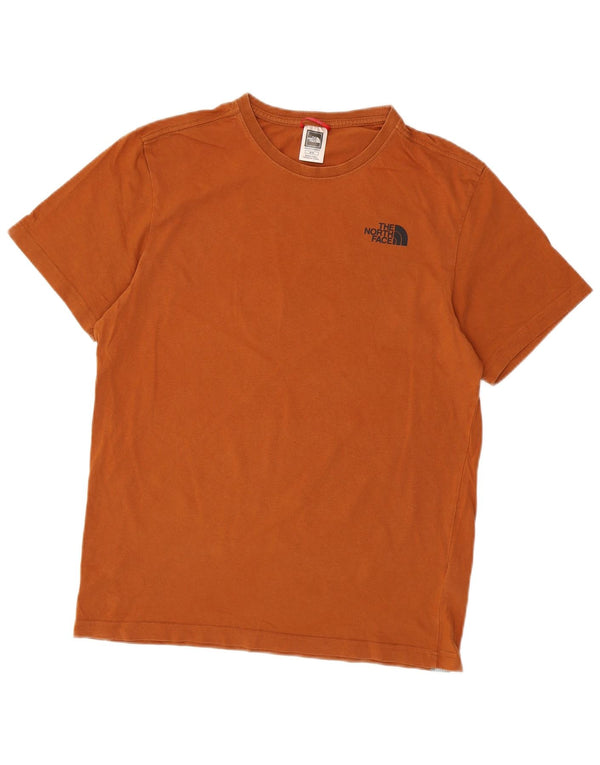 Camiseta gráfica masculina The North Face Top médio algodão laranja