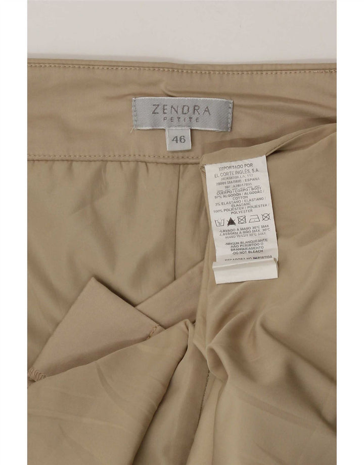 Minissaia feminina Zendra EU 46 XL W34 algodão bege