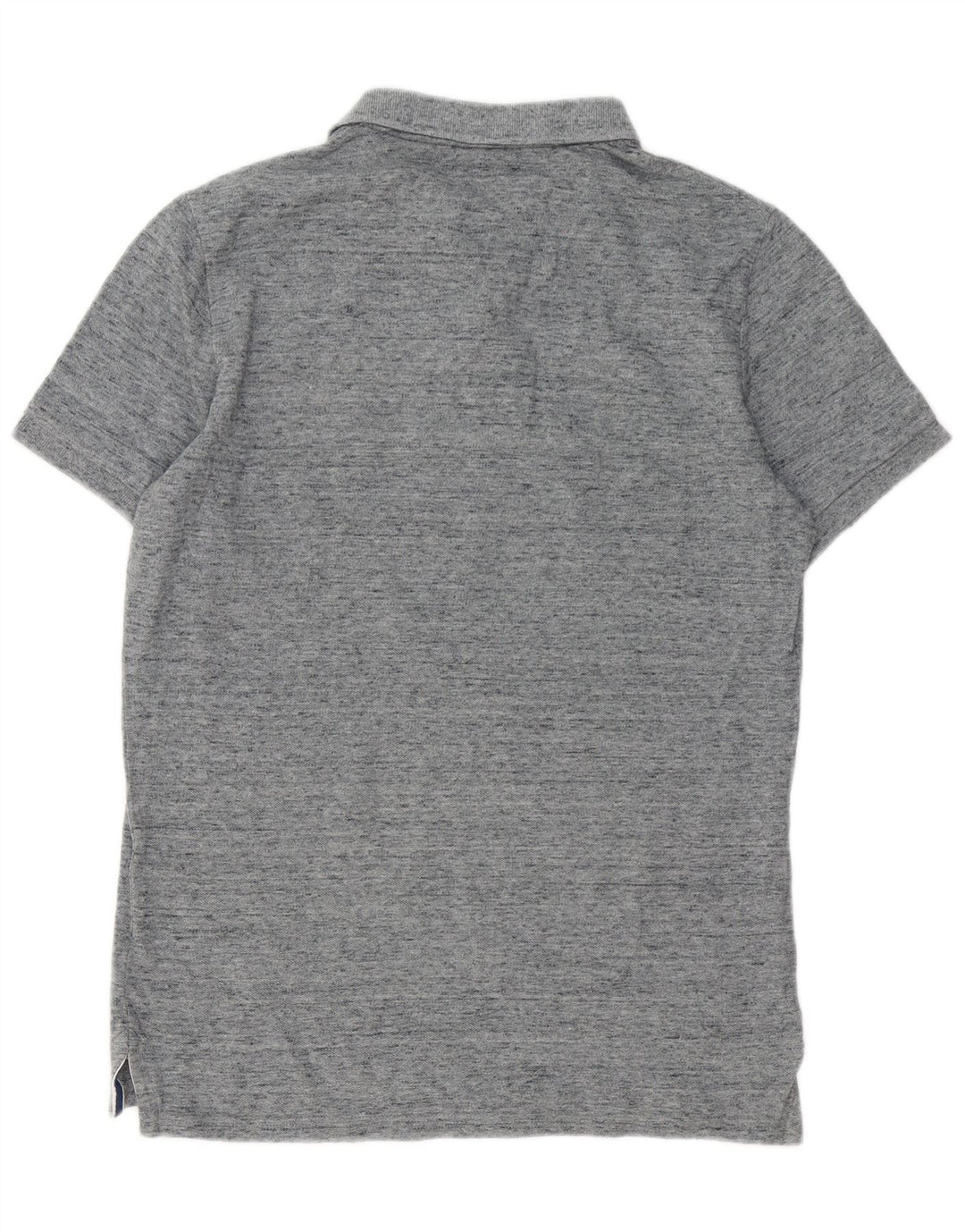 Camisa polo masculina Superdry Graphic cinza médio algodão manchado
