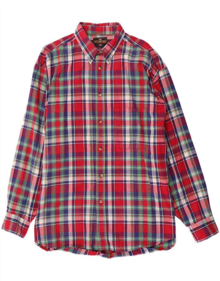 Camisa masculina Ivy Oxford 2XL algodão xadrez multicolorido