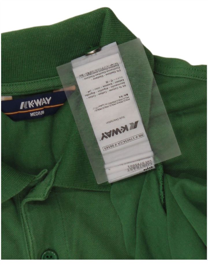 Camisa polo masculina K-WAY algodão verde médio