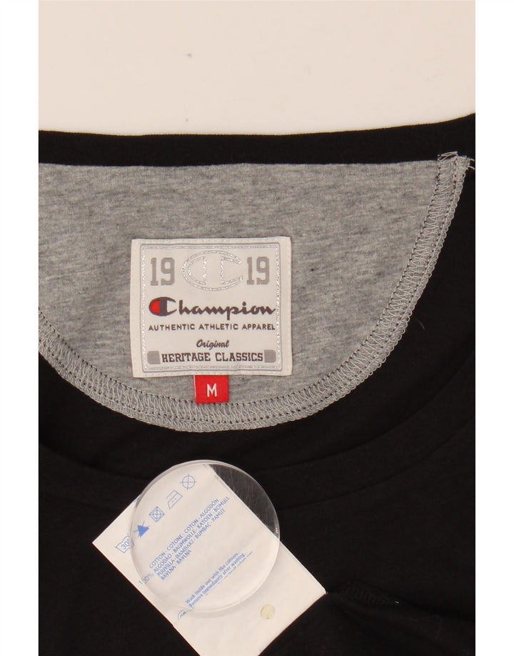 Camiseta feminina CHAMPION Heritage Classics com estampa UK 12 médio preto