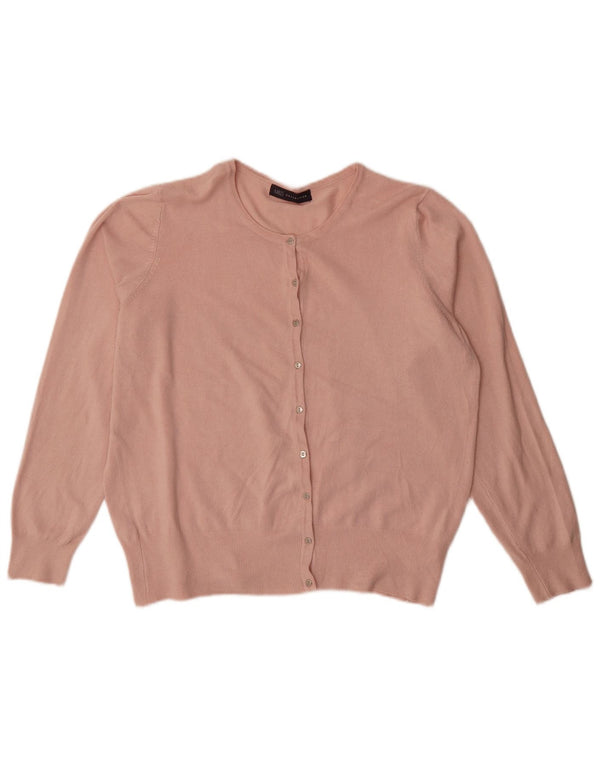 Suéter cardigã feminino Marks & Spencer UK 18 XL viscose rosa