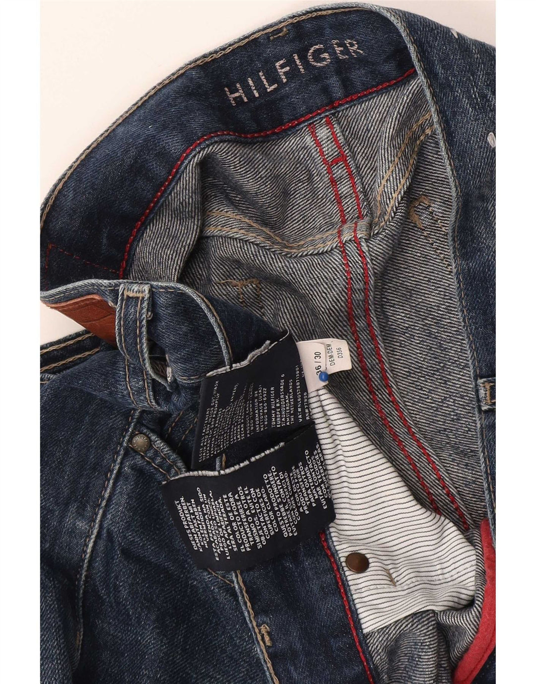 Tommy Hilfiger Masculino Bootcut Jeans W36 L30 Azul Algodão