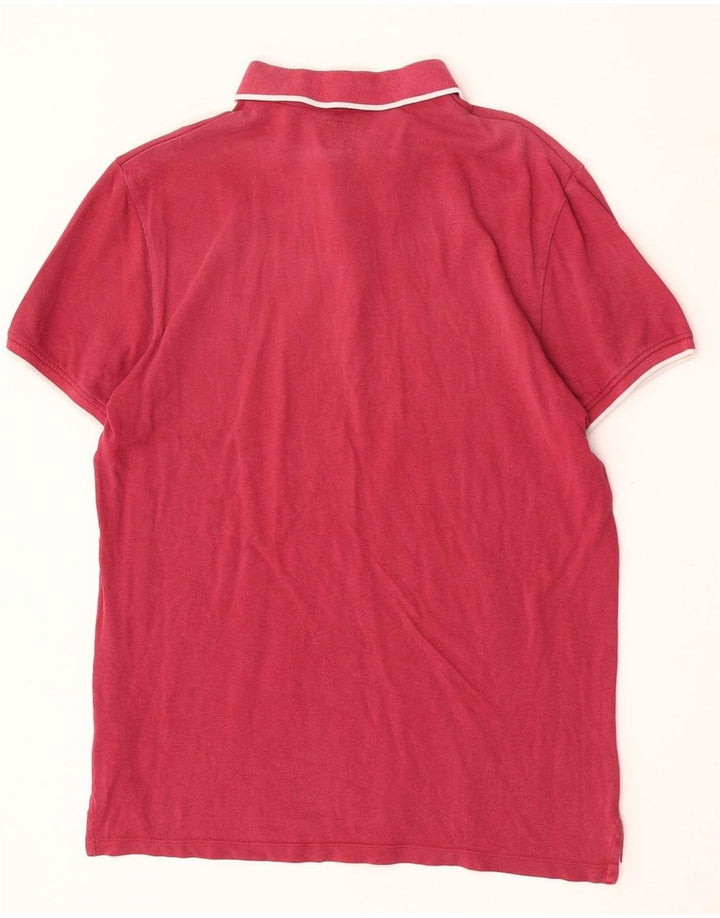 Camisa polo masculina Jack Wills grande algodão Borgonha
