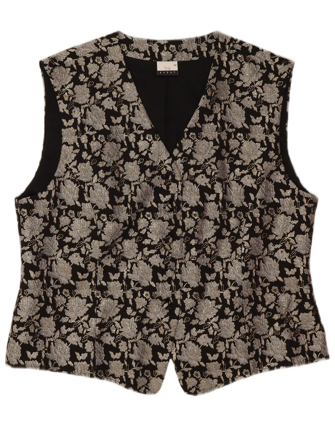 Tru Womens Crop Top EU 48 Grande Poliamida Floral Preta