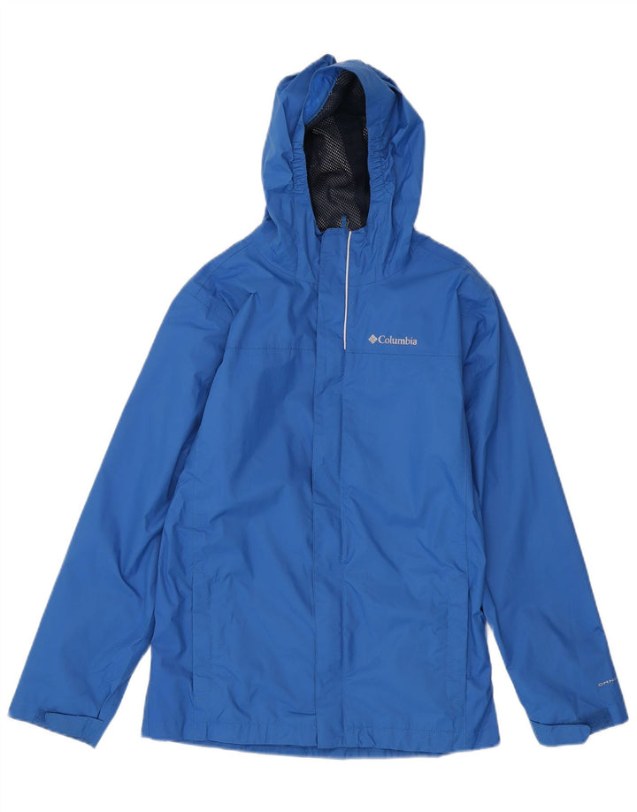 Jaqueta de chuva com capuz Columbia Boys Omni-Tech 14-15 anos grande azul nylon