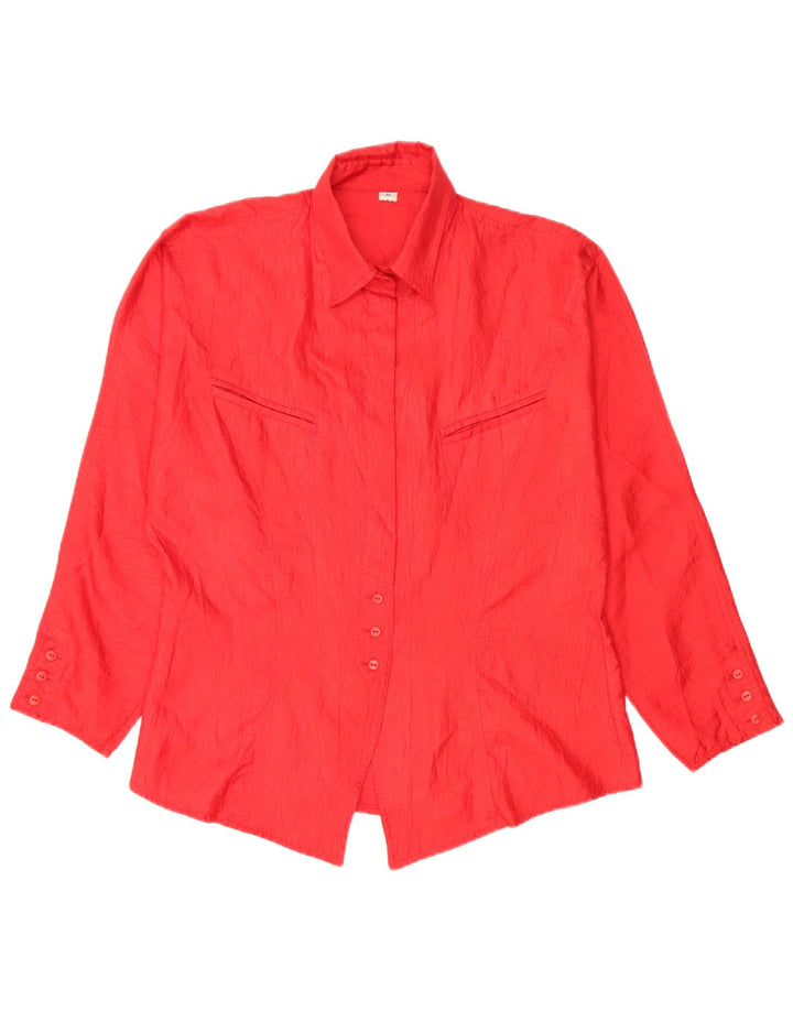 Blusa feminina VINTAGE EU 38 poliéster vermelho médio