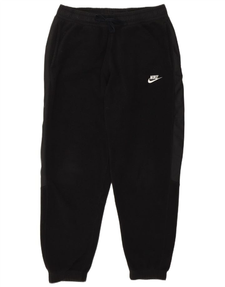 Calça de treino de lã feminina Nike Joggers UK 14 poliéster preto médio
