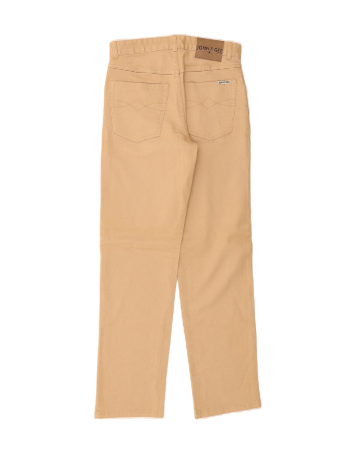 JOHN F GEE Mens Straight Casual Trousers W36 L30 Beige Cotton Vintage John F Gee and Second-Hand John F Gee from Messina Hembry 