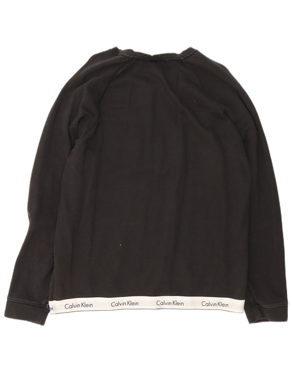 Calvin Klein moletom gráfico masculino Jumper XL preto colorblock algodão