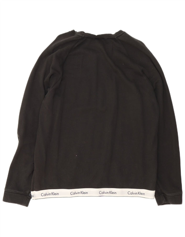 Calvin Klein moletom gráfico masculino Jumper XL preto colorblock algodão