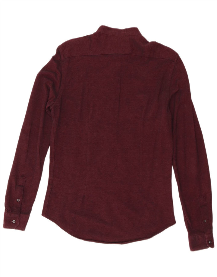 Zara Camisa Slim Fit Masculina Pequena Marrom