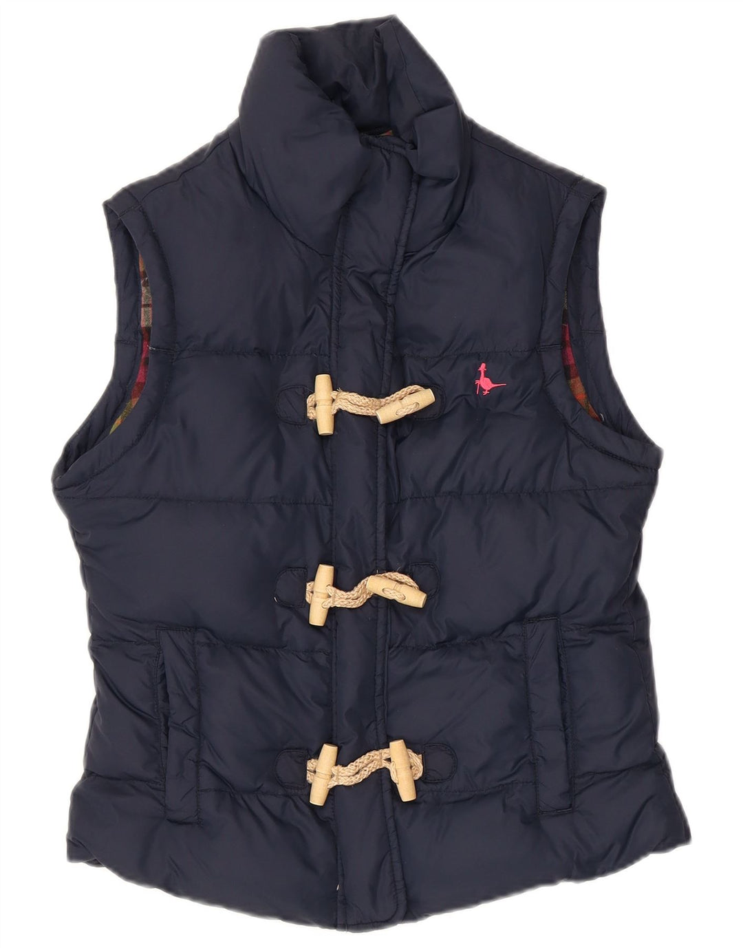 Colete acolchoado feminino Jack Wills Reino Unido 10 pequeno azul marinho