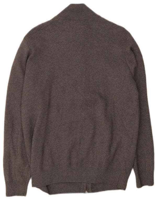 Suéter cardigã masculino Massimo Dutti grande cinza