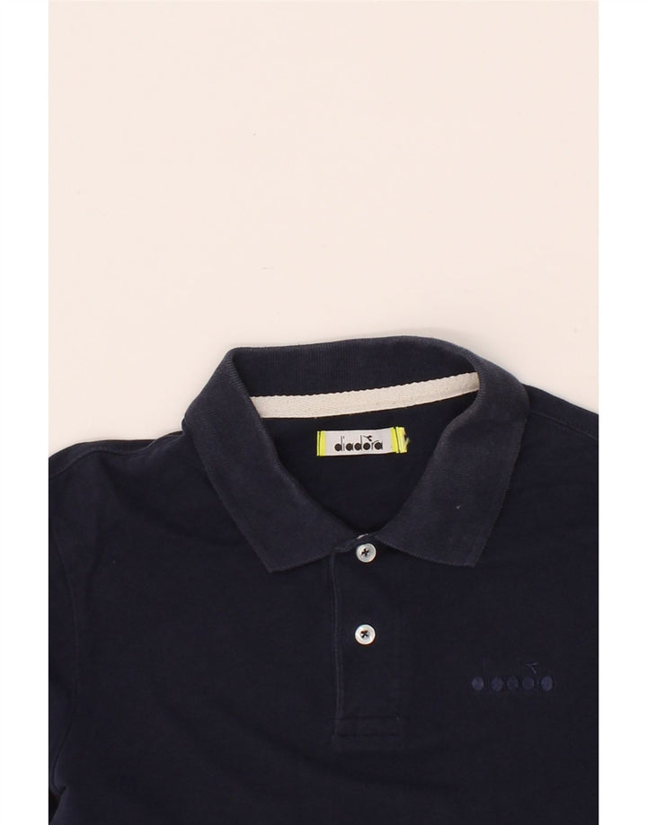 DIADORA Mens Polo Shirt Small Navy Blue Cotton Vintage Diadora and Second-Hand Diadora from Messina Hembry 