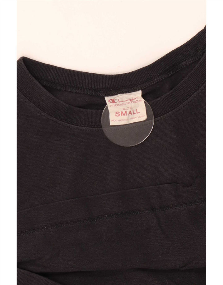 Camiseta feminina estampada Champion UK 10 pequena preta