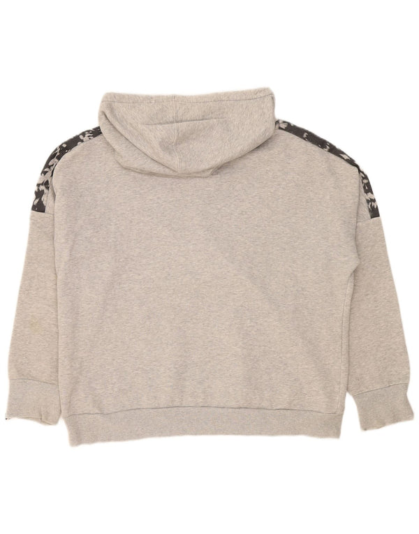 Puma feminino gráfico oversized moletom com capuz UK 16 grande cinza camuflagem