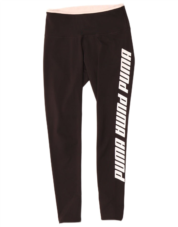Leggings Puma Feminino UK 10 Pequeno Poliéster Preto