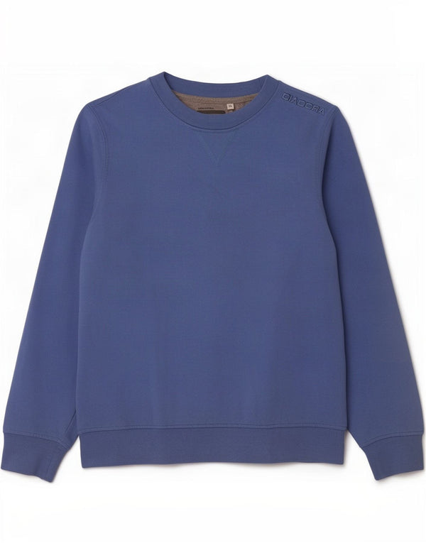 Diadora Meninos Moletom Jumper 11-12 Anos XL Azul Algodão